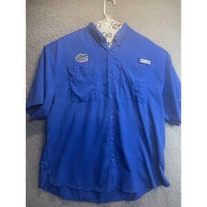 Florida Gators Shirt Columbia PFG Omni Shade XL  Blue Short‎ Sleeve Blue